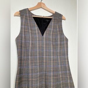 Theory Womens A Line Dress Multicolor Autumn Plaid Stretch Sleeveless Size 4